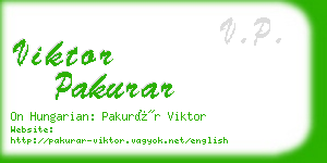 viktor pakurar business card